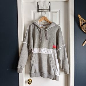 Adidas Grey hoodie with mesh, medium